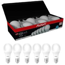 Kit 6 Lâmpada LED 9W Luz Branca 6500K Bivolt Bulbo Pera E27 803 Lumens Avant