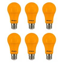 Kit 6 Lâmpada Led A60 9w E27 Amarela Anti Inseto Mosquito Kit 6 Lâmpada Led A60 9w E27 Amarela Anti Inseto Mosquito