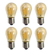 Kit 6 Lâmpada Led Filamento G45 2W 2200K Retrô Vintage Delis