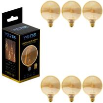 Kit 6 Lâmpada Led Filamento Retrô Borda Flame 4w Biv 2200k