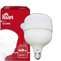 Kit 6 Lâmpada Led Globe/ Bulbo 40W Alta Potência Luz Branca