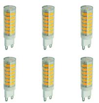 Kit 6 Lâmpada Led Halopim G9 7w Lustres E Pendentes Bivolt Branco quente