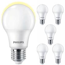 Kit 6 Lâmpada Led Philips 9w Bulbo Branco Quente 3000K 806lm Equivale 60w Luz Amarela Residencial Bivolt