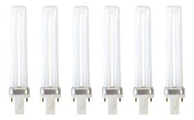 Kit 6 Lampada PL Compacta Lightex G23 2 Pinos 9W 2700K