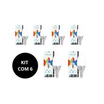 Kit 6 Lâmpada Smart LED Vela Smart 5W Wi-fi RGB Branca Alexa