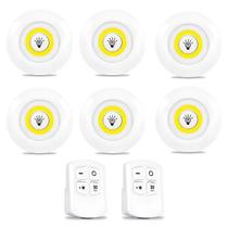Kit 6 Lâmpada Spot Luminária Luz Led Sem Fio Com 2 Controles Kit 6 Lâmpada Spot Luminária Luz Led Sem Fio Com 2 Controles
