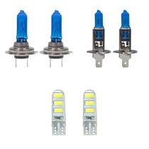 Kit 6 Lampada Super Branca Farol Alto Baixo Lanterna H7 H1 T10 Em Led