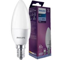 Kit 6 Lampada Vela 3.5w Philips Branca 6500K E14 Adaptador E27