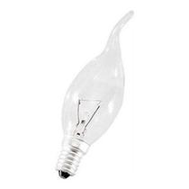 kit 6 Lâmpada Vela Bico Torto 40w 127v E14 Clara Branco quente