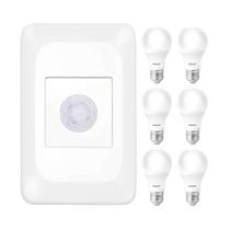 Kit 6 Lâmpadas com Sensor de Presença Completo Branco Frio PIAL Pop e Avant