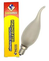 Kit 6 Lâmpadas Decorativa Vela Bico Torto 40W 130V E14 Fosca - NARDSEXPRESS