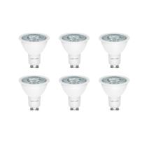 Kit 6 Lampadas Dicroica Led Gu10 7w 3000k 4000k 6500k Mr16