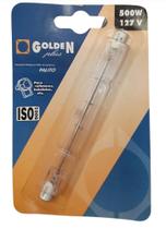 KIT 6 Lâmpadas Halogêna palito 500w 127v 115mm Golden Plus