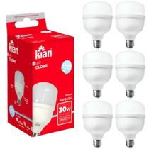 Kit 6 Lampadas Led 30w Bulbo Branco Frio Bivolt