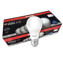 Kit 6 Lâmpadas LED Bulbo 9W 6500K Bivolt Emissão de Luz Branca Avant