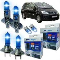 Kit 6 lâmpadas super brancas 8500k farol alto baixo e lanterna h7 h1 t10 duplo foco kit shocklight Kit 6 lâmpadas super brancas 8500k farol alto baixo e lanterna h7 h1 t10 duplo foco kit shocklight