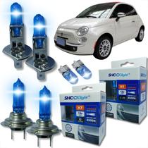 Kit 6 lâmpadas super brancas 8500k farol alto baixo e lanterna h7 h1 t10 duplo foco kit shocklight Kit 6 lâmpadas super brancas 8500k farol alto baixo e lanterna h7 h1 t10 duplo foco kit shocklight