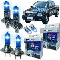Kit 6 lâmpadas super brancas 8500k farol alto baixo e lanterna h7 h1 t10 duplo foco kit shocklight