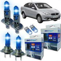 Kit 6 lâmpadas super brancas 8500k farol alto baixo e lanterna h7 h1 t10 duplo foco kit shocklight Kit 6 lâmpadas super brancas 8500k farol alto baixo e lanterna h7 h1 t10 duplo foco kit shocklight