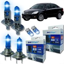 Kit 6 lâmpadas super brancas 8500k farol alto baixo e lanterna h7 h1 t10 duplo foco kit shocklight Kit 6 lâmpadas super brancas 8500k farol alto baixo e lanterna h7 h1 t10 duplo foco kit shocklight