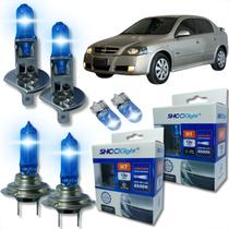 Kit 6 lâmpadas super brancas 8500k farol alto baixo e lanterna h7 h1 t10 duplo foco kit shocklight Kit 6 lâmpadas super brancas 8500k farol alto baixo e lanterna h7 h1 t10 duplo foco kit shocklight