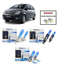 Kit 6 Lampadas Super Brancas Farol Alto/Baixo/Milha Modelo H7 H1 H3 GM Meriva ano 2003 em Diante