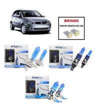 Kit 6 Lampadas Super Brancas Farol Alto/Baixo/Milha Modelo H7 H1 H3 GM Novo Corsa Ano 2002 a 2020