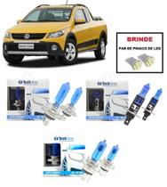 Kit 6 Lampadas Super Brancas para Farol Alto/Baixo/Milha H7 H1 H4 para Volkswagen Saveiro Cross G6