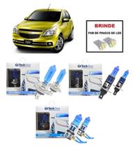 Kit 6 Lampadas Super Brancas para Farol Alto/Baixo/Milha Modelo H7 H1 H3 para GM Agile 2010 ate 2013