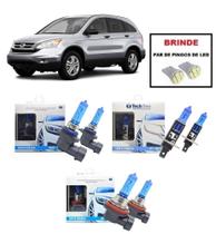 Kit 6 Lampadas Super Brancas para Farol Alto/Baixo/Milha Modelo HB3 H1 H11 Honda CRV 2007 a 2011