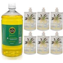 Kit 6 Lamparinas Decorativas Florestal + 1L De Citronela