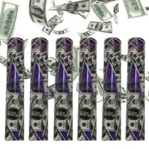 Kit 6 Lança Confete Festa Dinheiro Dollar Réveillon Carnaval