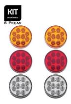 KIT 6 Lanterna Ônibus Caminhão Carreta Bugue Traseira LED 12 volts Ø 9.60 cm KIT 6 Lanterna Ônibus Caminhão Carreta Bugue Traseira LED 12 volts Ø 9.60 cm