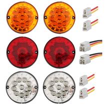 KIT 6 Lanterna Traseira 10 LED 12 volts Ø 12.5 cm com Conector - Ônibus Caio / Marcopolo / Caminhão KIT 6 Lanterna Traseira 10 LED 12 volts Ø 12.5 cm com Conector - Ônibus Caio / Marcopolo / Caminhão