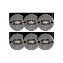 Kit 6 Lanternas Lateral 85mm Lantersul Cristal Com Conector