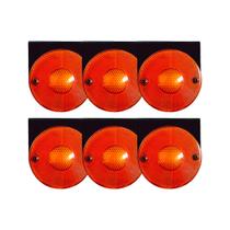 Kit 6 Lanternas Lateral 85mm Randon Âmbar Com Conector Kit 6 Lanternas Lateral 85mm Randon Âmbar Com Conector