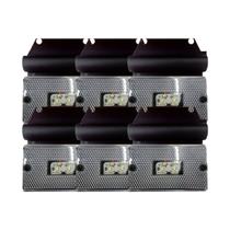 Kit 6 Lanternas Lateral Retangular Com Suporte Cristal Bivolt Kit 6 Lanternas Lateral Retangular Com Suporte Cristal Bivolt