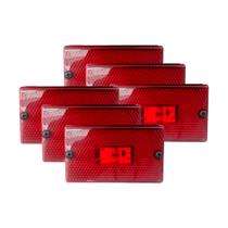Kit 6 Lanternas Lateral Retangular Sem Suporte Rubi Bivolt