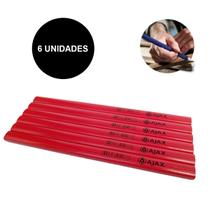Kit 6 Lápis Para Carpinteiro Marceneiro Pedreiro Construção - Ajax