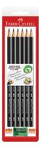 kit 6 Lápis Preto Faber Castell Ecolápis Max Com 1 Apontador