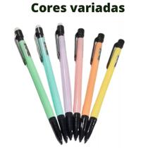 Kit 6 Lapiseiras escolar com borracha