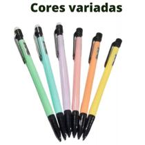 Kit 6 lapiseiras escolar com borracha práticas