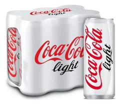 KIT 6 Latas Refrigerante Coca Cola Light Lata 310ml