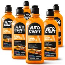Kit 6 Lava Autos Shampoo Autocraft Limpa e Protege Carros e Motos Proauto 500ml