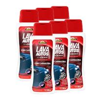 Kit 6 Lava Autos Shampoo com Cera Carnaúba Proauto 500ml