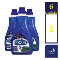 Kit 6 Lava Roupas Líquido Coquel Roupas Escuras 1,5L Cada Kit 6 Lava Roupas Líquido Coquel Roupas Escuras 1,5L Cada