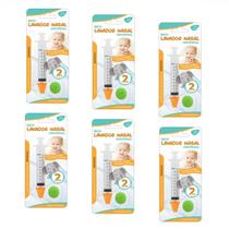 Kit 6 Lavador Nasal Universal Com 2 Bicos + Seringa - 3B Kit 6 Lavador Nasal Universal Com 2 Bicos + Seringa - 3B