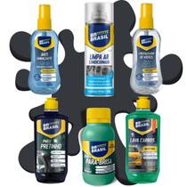 Kit 6 Lavar Carro Pretinho Lava Carro Limpa Ar Limpa Vidro