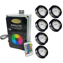 Kit 6 Led Piscina JWAY20 9W Rgb + Controlador JMCW08 Jacuzzi