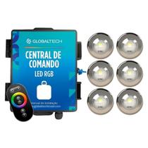 Kit 6 LED RGB 7,5W + Central de Comando Globaltech 60W Kit 6 LED RGB 7,5W + Central de Comando Globaltech 60W